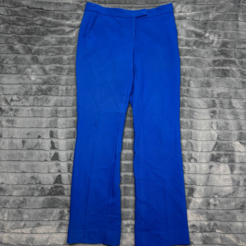 Zara Woman Royal Blue Tailored Flare Leg Trousers Size Small Mid Rise Pants